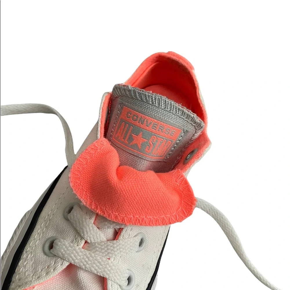 Converse Ox White Hyper Orange Girls Size 12 Converse All Star Chucks Low Tops